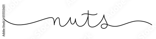 NUTS black vector monoline calligraphy banner with swashes