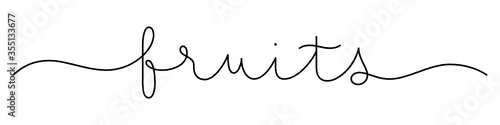 Calligraphie vecteur noir FRUITS