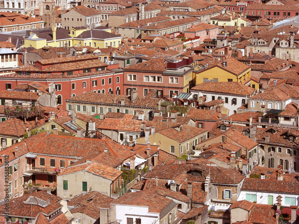 Venice . Italian terracotta Rooftops 