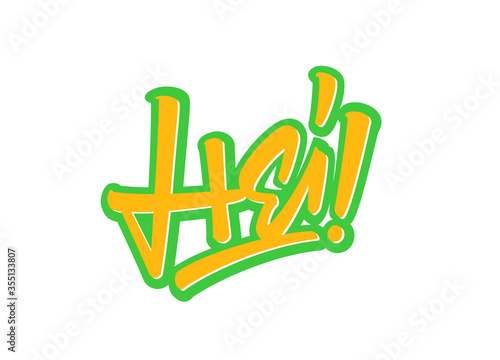 Hei! Here's a hand-drawn and vectorised custom lettering that you may use for greeting cards, as a t-shirt print etc.