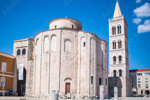 Church of St. Donatus and Bell Tower at the ancient Roman Forum in Zadar, Croatia © Joppi