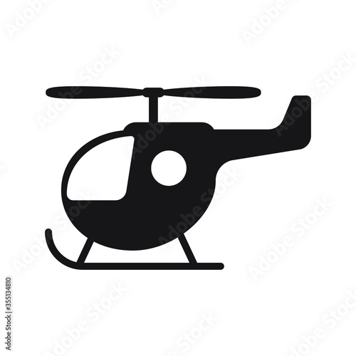 Cartoon toy helicopter vector icon
