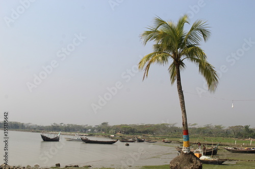 fishing boat on the river