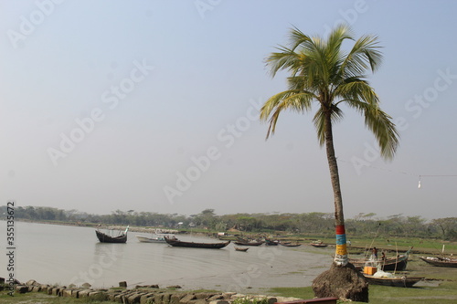 fishing boats on the river
