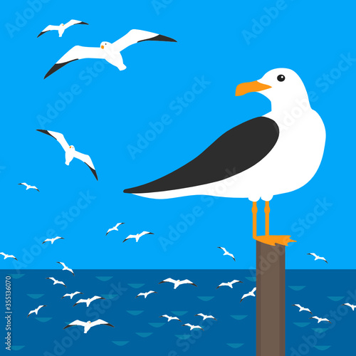 Canvas Print Seagulls