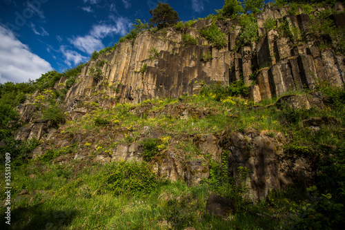 Straz nad Ohri, Karlovy Vary, Czech Republic, May 2020: Natural phenomenon basalt organ photo