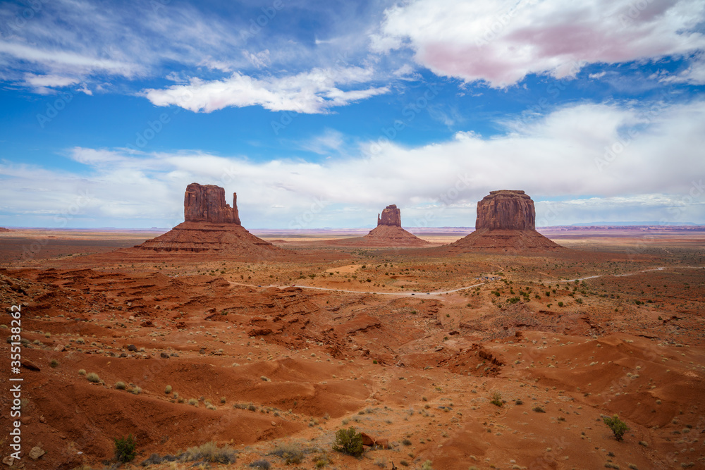 the scenic drive in the monument valley, usa the scenic drive in the monument valley, usa