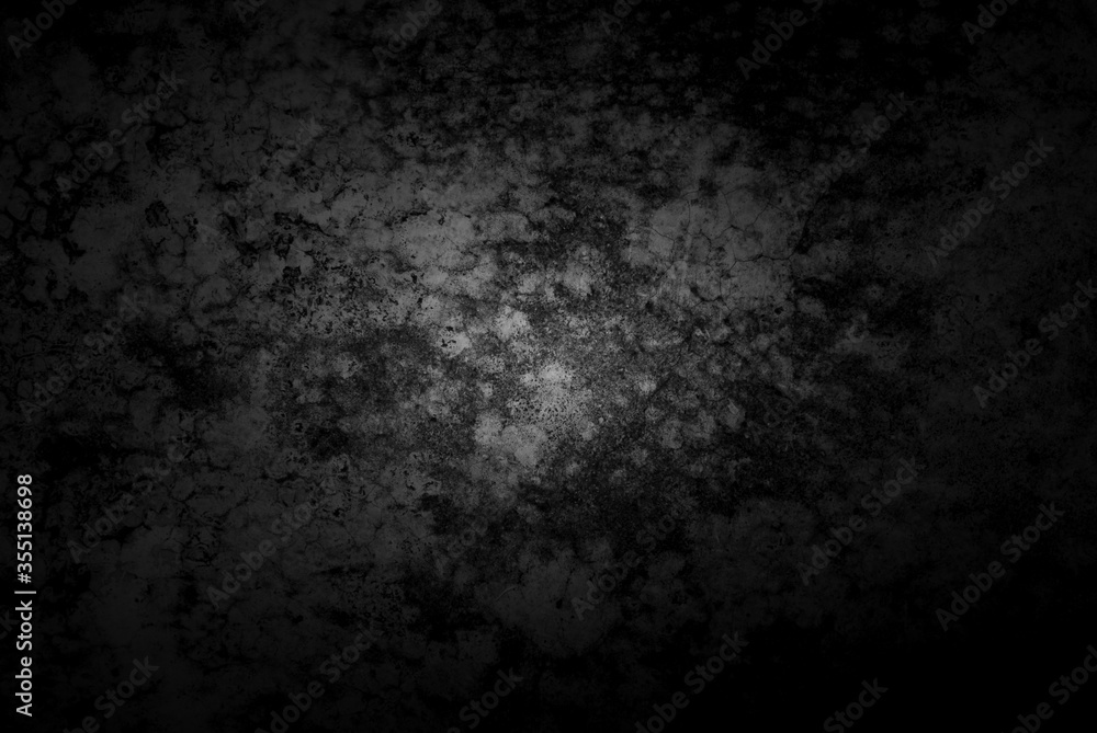 Obraz premium Black wall concrete texture: Dark cement background