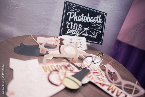 Photo booth signs and props
