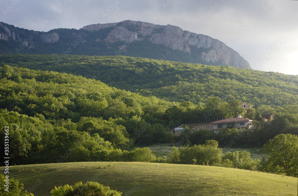Summer landscape in the mountain Crimea on the Crimean peninsula