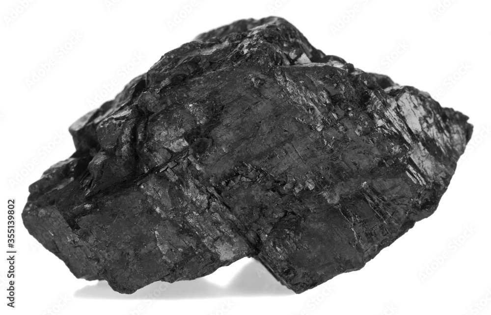 Coal isolated on a white background close-up. Coal isolated on a white background close-up.