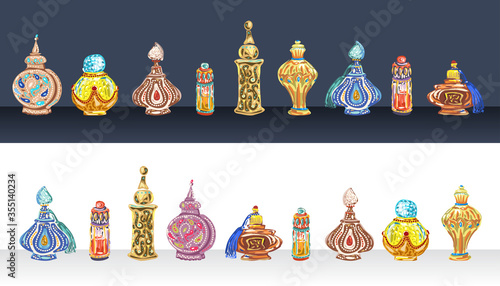 Fragrance vector set of icons
