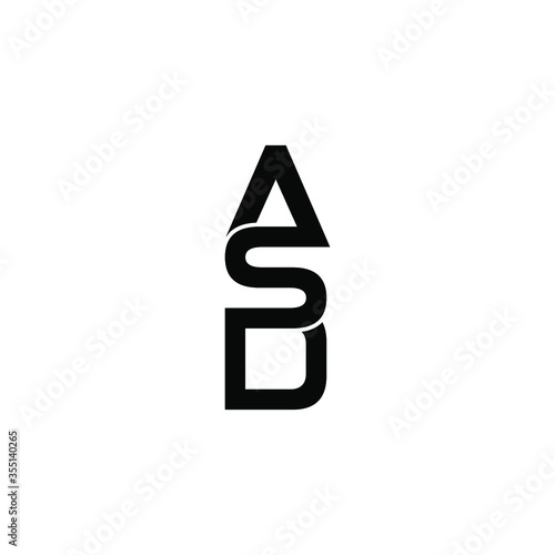 asd letter original monogram logo design
