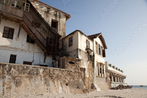 old houses in the old town at the beach  Zanzibar