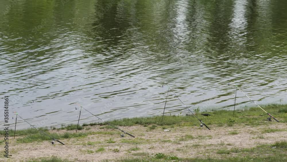 fishing on the river with spinning from the shore 2020 fishing on the river with spinning from the shore 2020