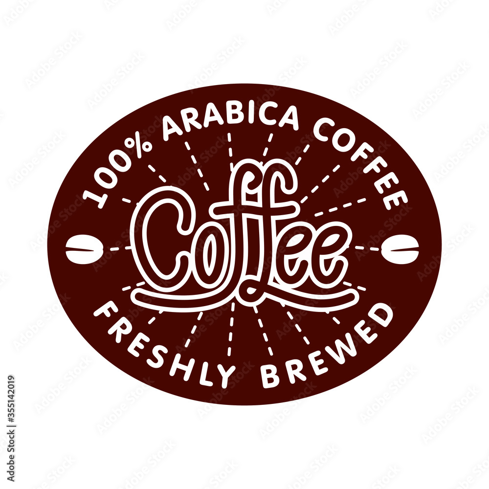 Coffee shop logo design template. Retro coffee emblem. Vector art.