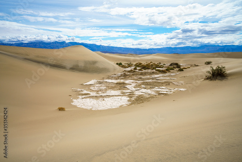 mesquite flat sand dunes in death valley national park in california  usa