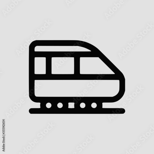 Vector Illustration of A Vehicle Train Icon | Vector Line Icon | Vehicle Vector Icon | Single Vector Icon