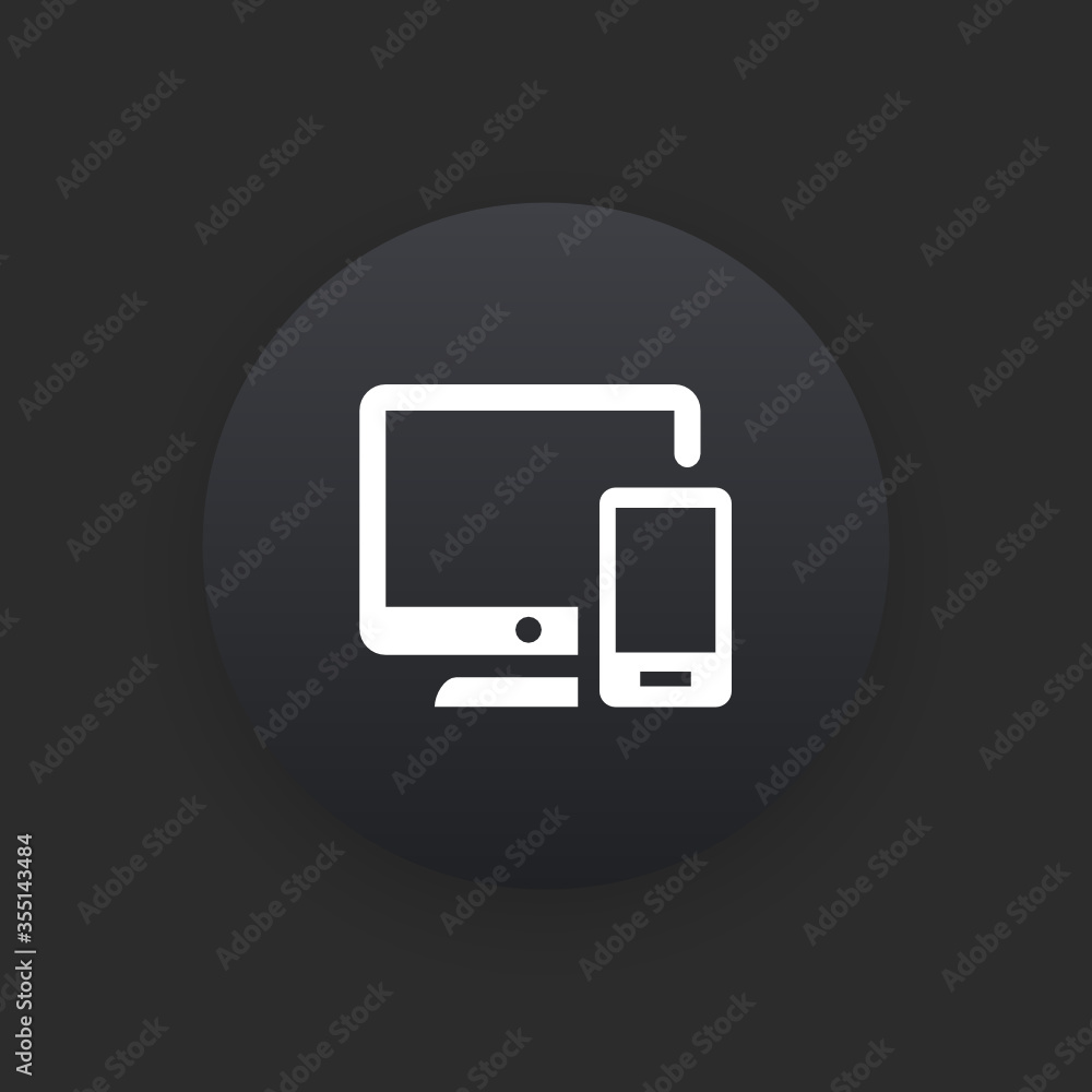 Responsive Design - Matte Black Web Button Responsive Design - Matte Black Web Button