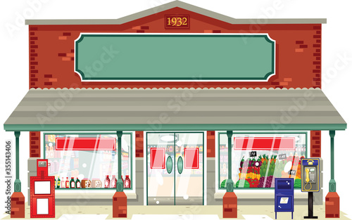 Typical small supermarket