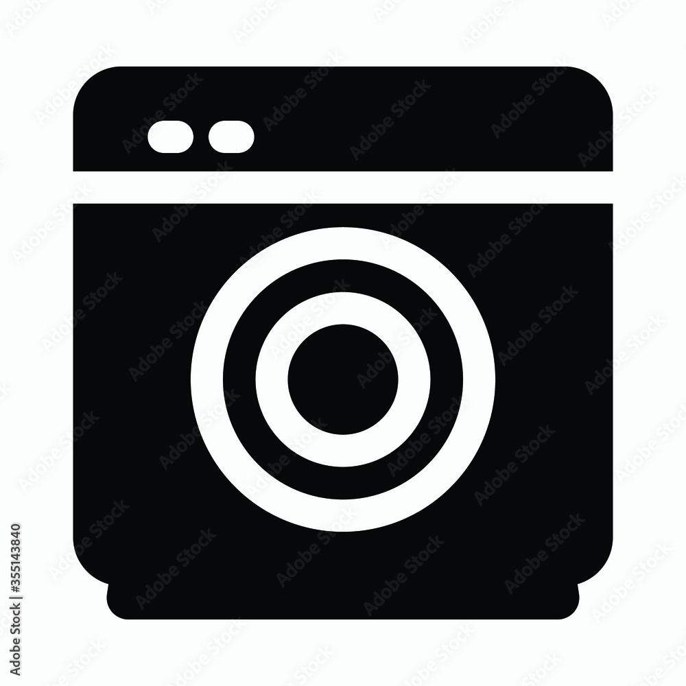 Washing machine solid icon. Laundry icon Washing machine solid icon. Laundry icon