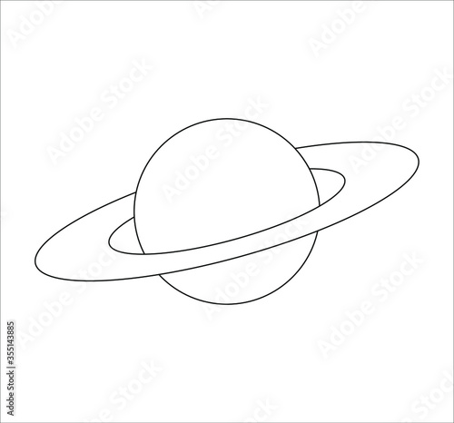 saturn planet icon. illustration for web and mobile design.