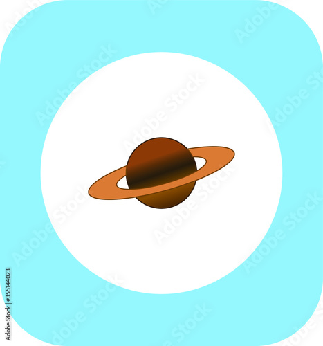 saturn planet icon. illustration for web and mobile design.