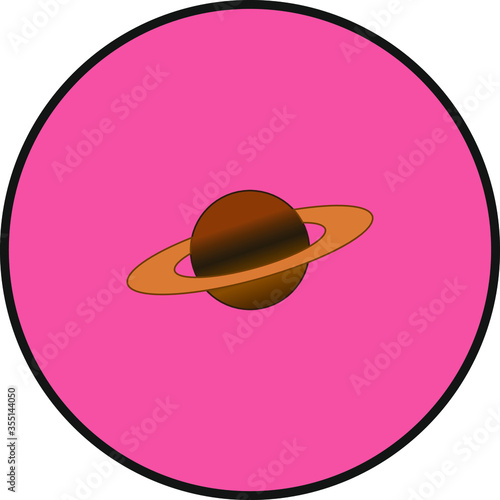 saturn planet icon. illustration for web and mobile design.
