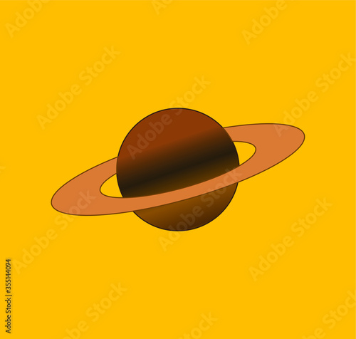 saturn planet icon. illustration for web and mobile design.