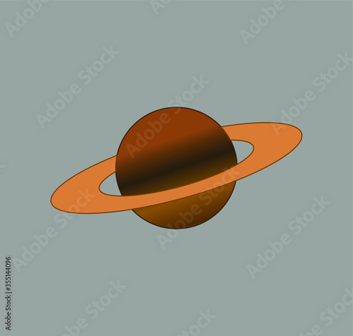saturn planet icon. illustration for web and mobile design.
