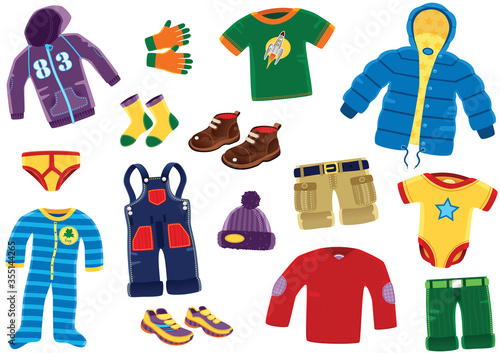 Young boys clothing items