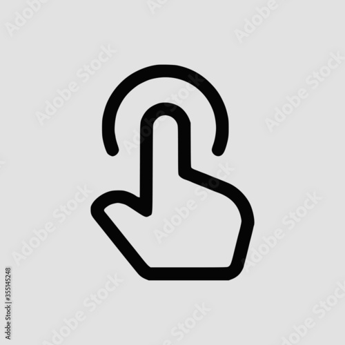 Vector Illustration of A Touch Gestures Touch Icon | Vector Line Icon | Touch Gestures Vector Icon | Single Vector Icon