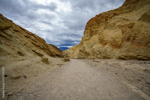 hikink the golden canyon - gower gulch circuit in death valley, california, usa