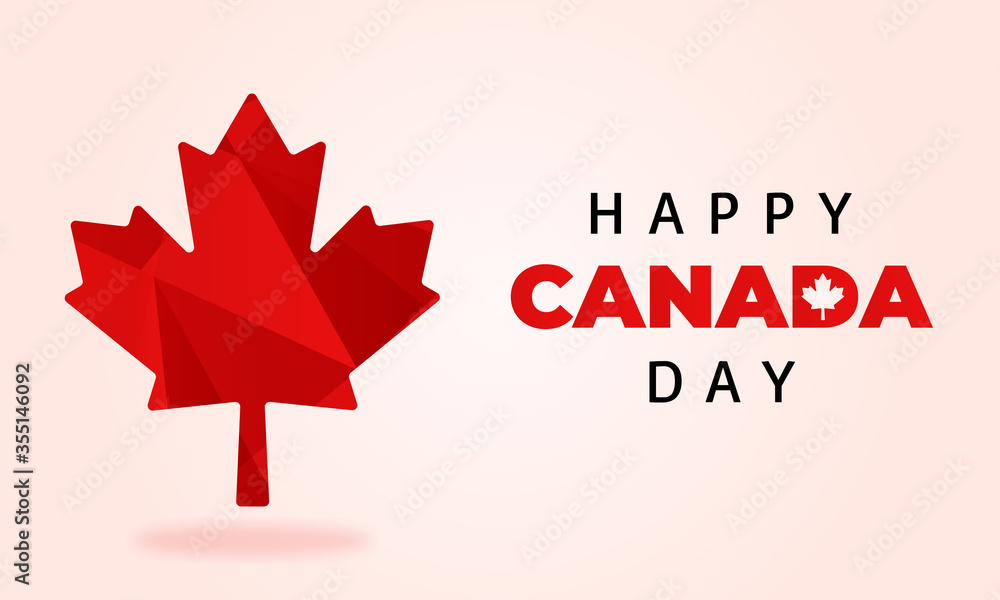 template banner modern greeting canada day with 3d maple leaf template banner modern greeting canada day with 3d maple leaf