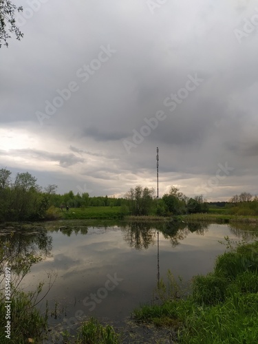 clouds over the river