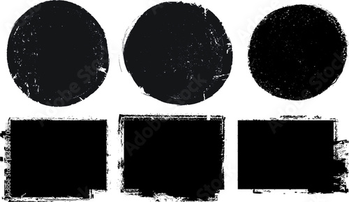 Grunge post Stamps Collection, Circles. Banners, Insignias , Logos, Icons, Labels and Badges Set . vector distress textures.blank shapes.