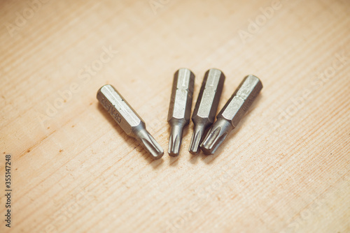 Torks screwdriver heads for screws photo