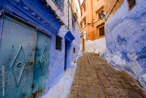 Chefchaouen also known as Chaouen, is a city in northwest Morocco. It is the chief town of the province of the same name, and is noted for its buildings in shades of blue. © Ondrej Bucek