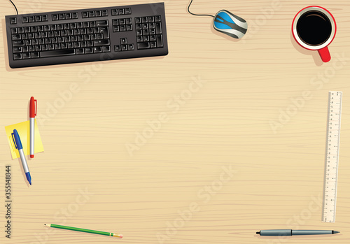 Computer keyboard and tabletop
