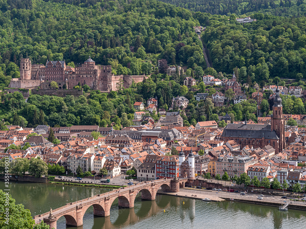 Heidelberg - Altstadt vom Philosophenweg