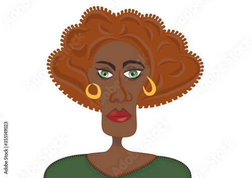 Vector portrait of an African woman