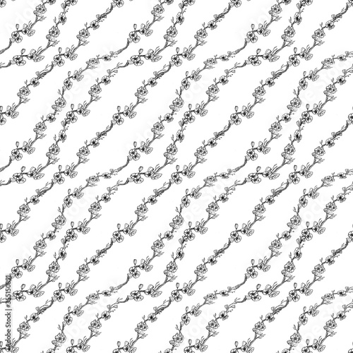 blooming saur pattern, pattern, drawing, pen roller