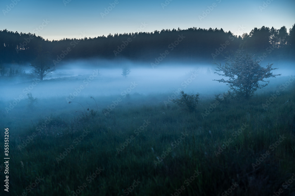 Fototapeta premium morning mist over the river
