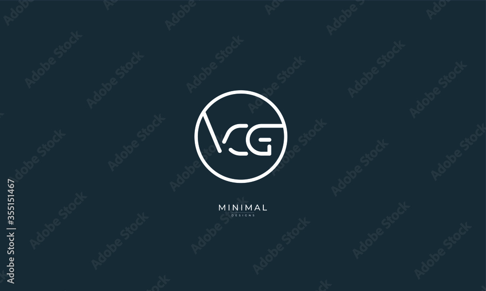 Alphabet letter icon logo VCG Alphabet letter icon logo VCG
