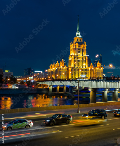 August 14, 2019, Moscow, Russia Radisson Collection Hotel Moscow. Hotel Ukraine.