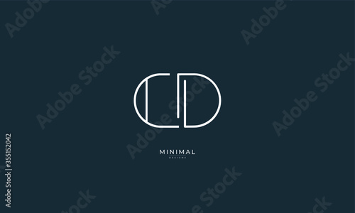 Alphabet letter icon logo CD