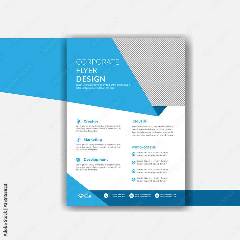 Creative Flyer Design, Business Brochure. Flyer Design. Leaflets a4 Template. leaflet design, Cover Book, corporate flyer design, Magazine. Annual Report Vector illustration, Modern flyer.