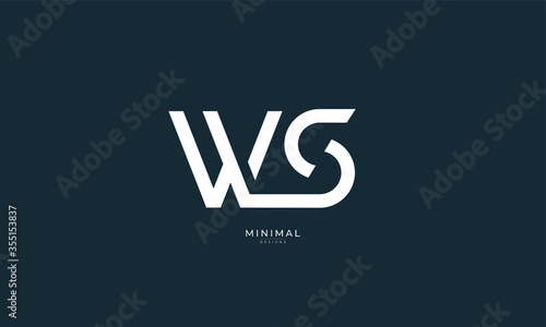 Alphabet letter icon logo WS