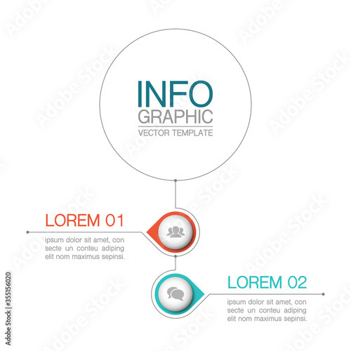 Vector iInfographic template for business, presentations, web design, 2 options.