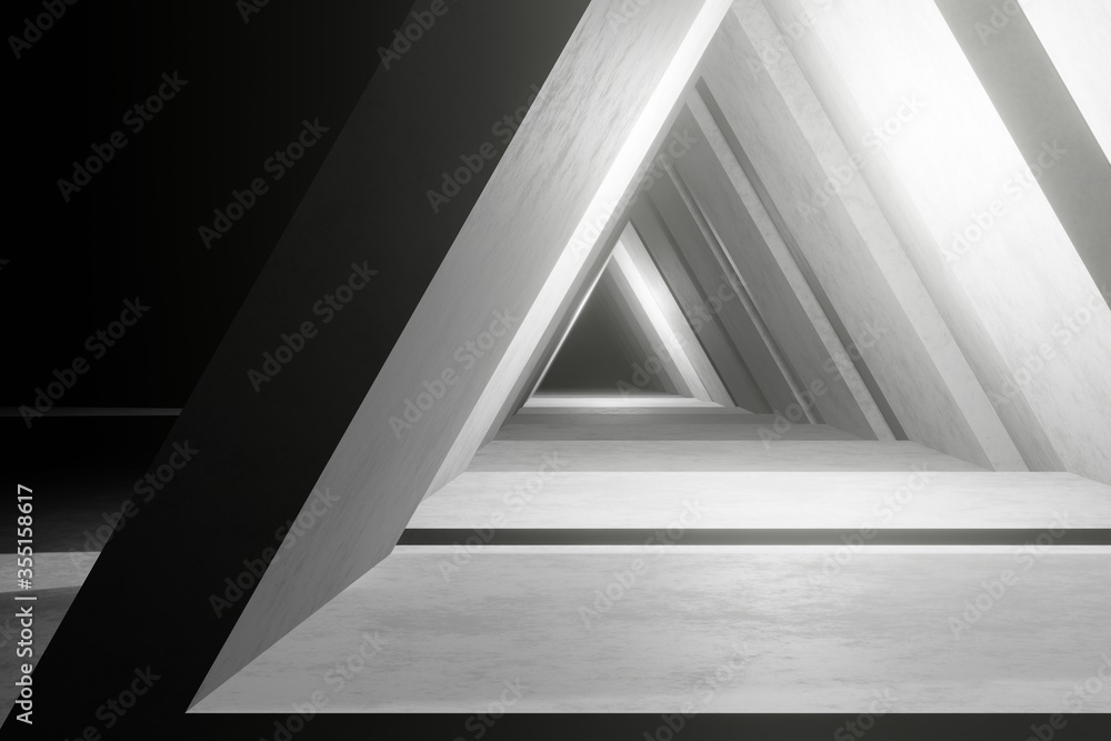 Obraz premium empty dark interior room 3D Rendering Illustration